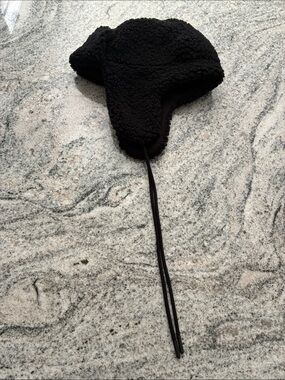 Black Sherpa Trapper Hat